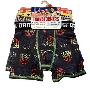 Brand new with tags Transformers Boys Athletic Boxer Briefs — 4-pack, Size 4.
